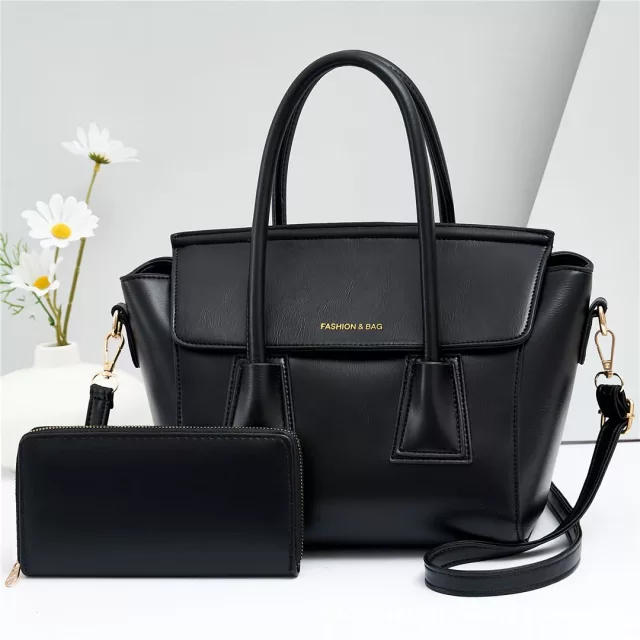Luxury 2-Piece Burgundy Handbag Set image 2