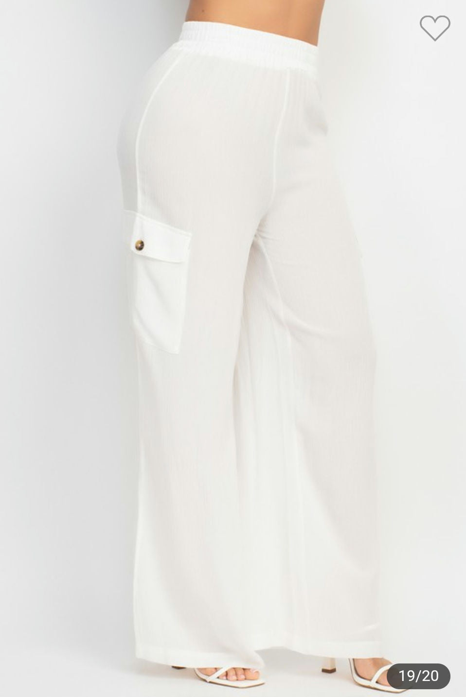 High-rise Elastic cargo pants  image 12