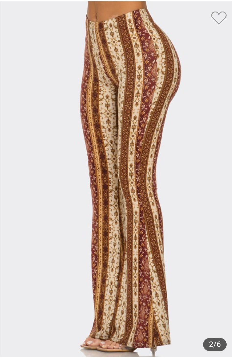 Boho floral printed flared long pants  image 0