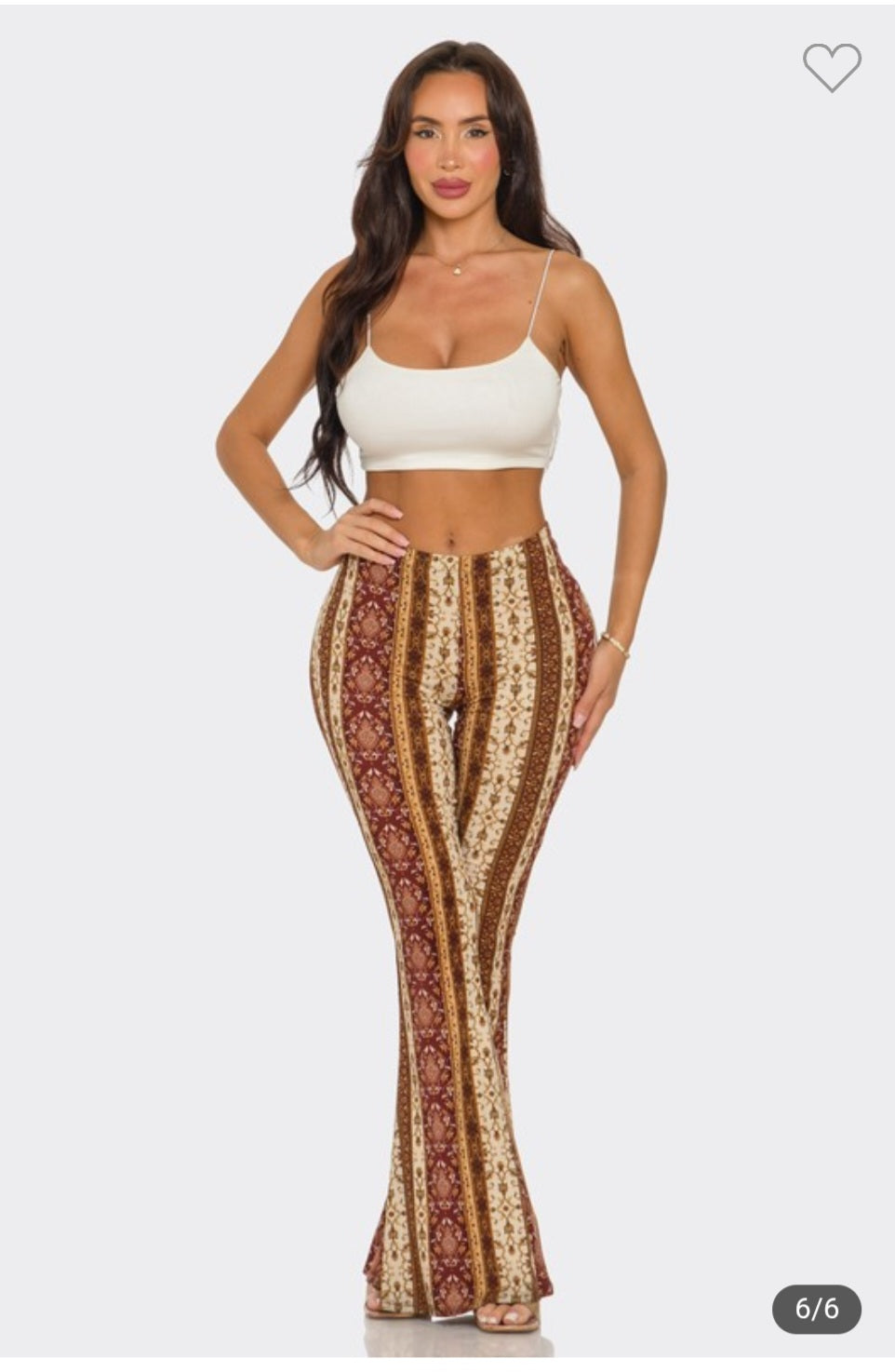 Boho floral printed flared long pants  image 1