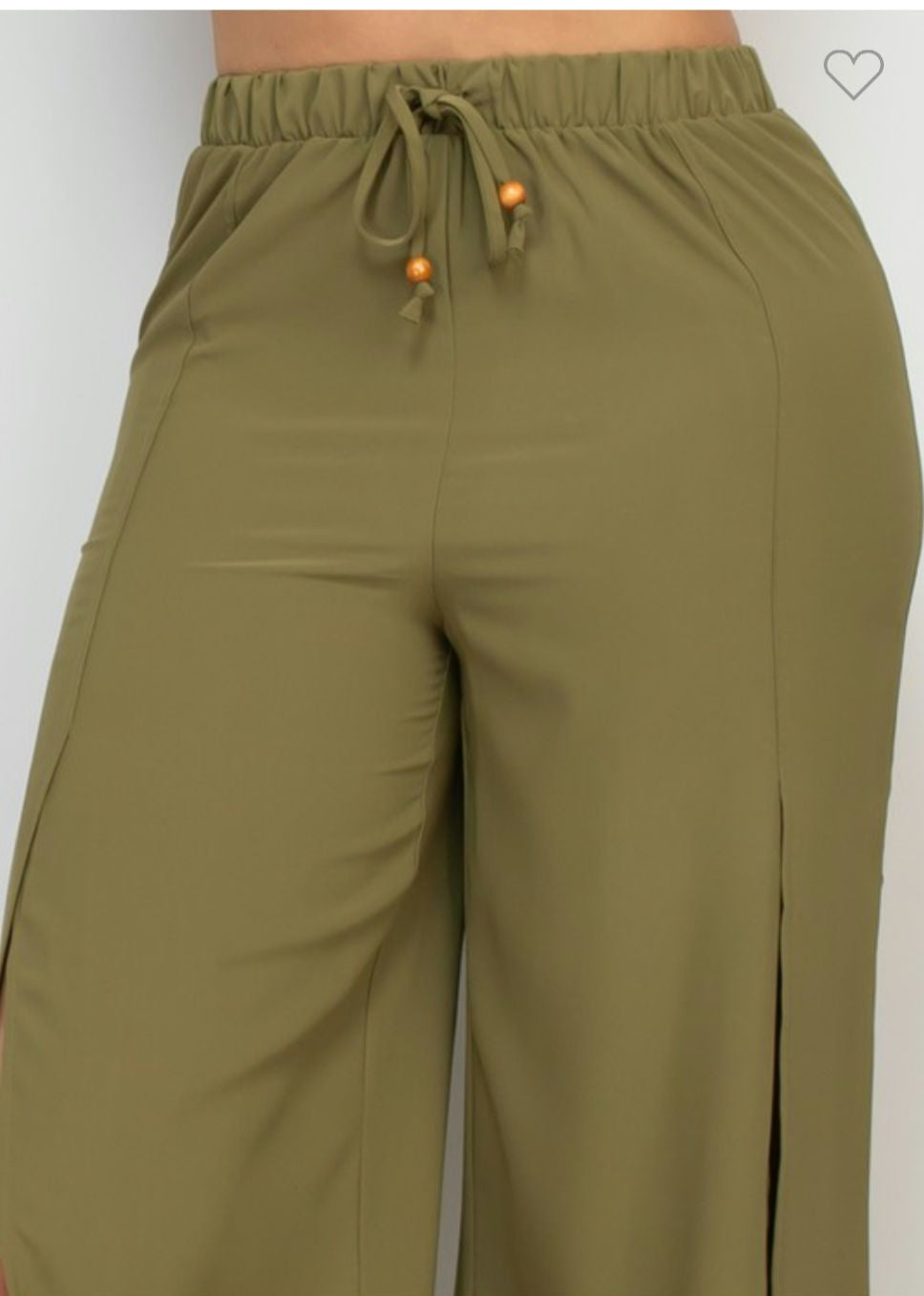 Side slit drawstring pants image 2