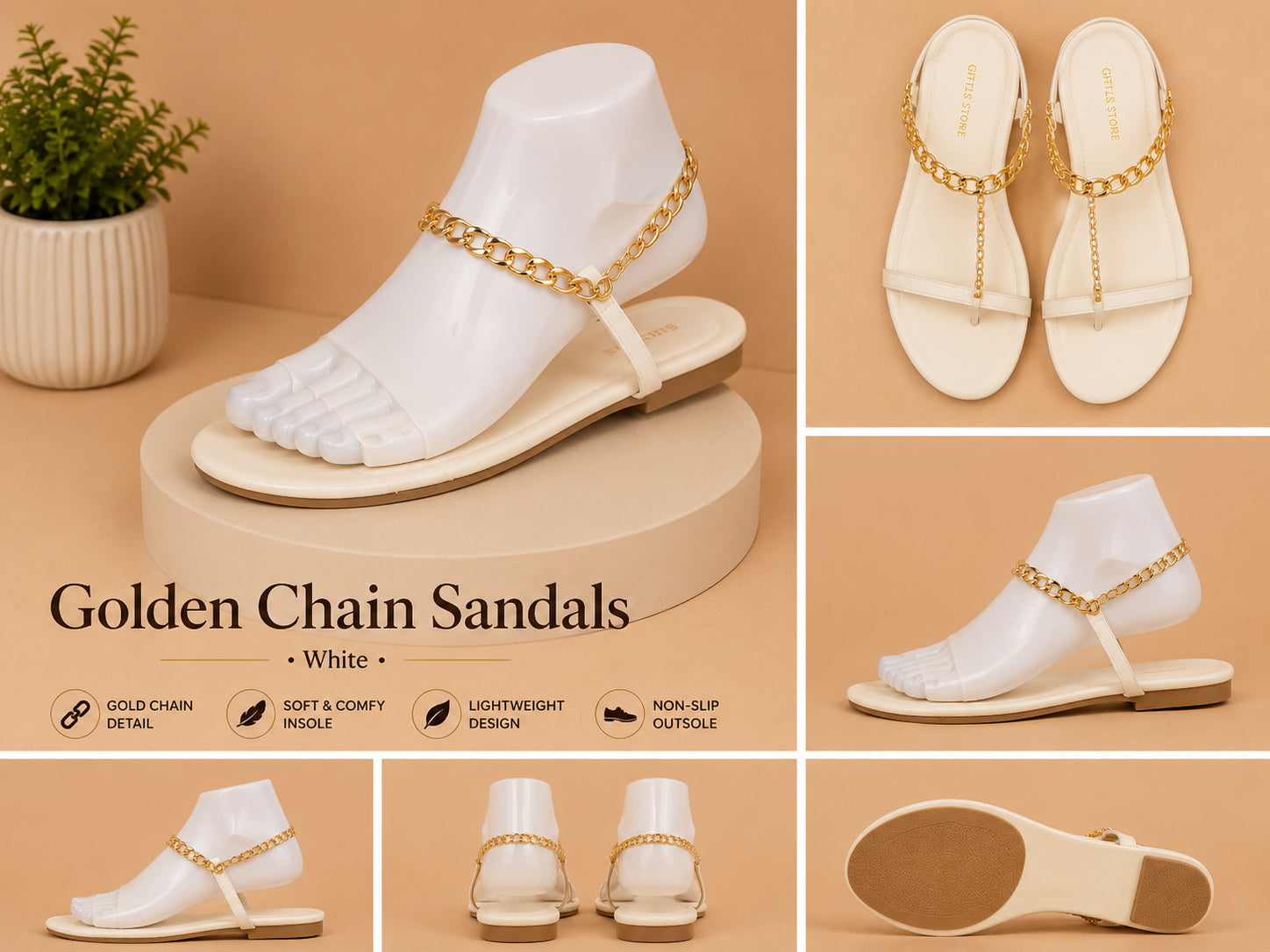 Golden Grace Sandals  image 1