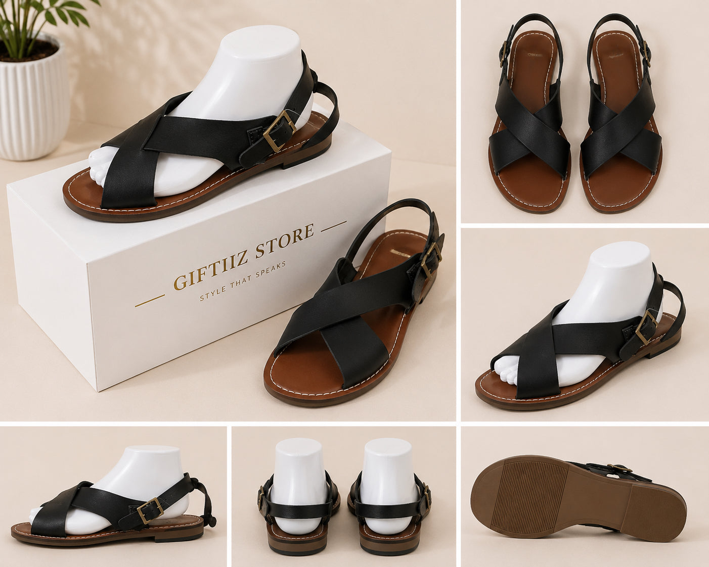 Kona Luxe Buckle Sandal – image 0