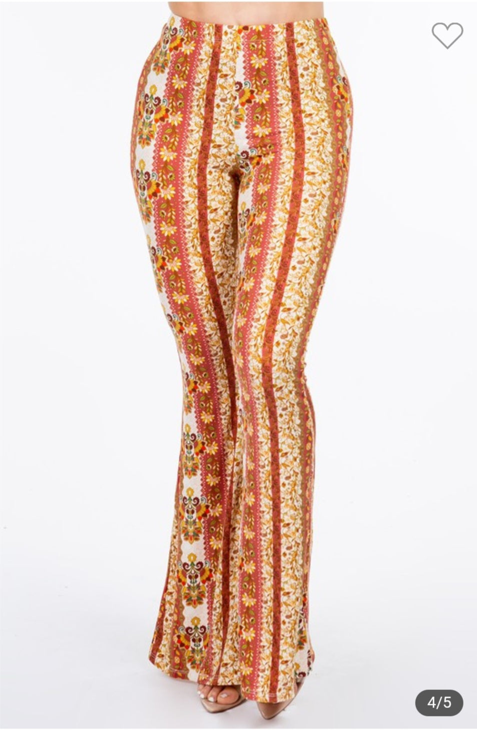 Boho floral flared long pants  image 2