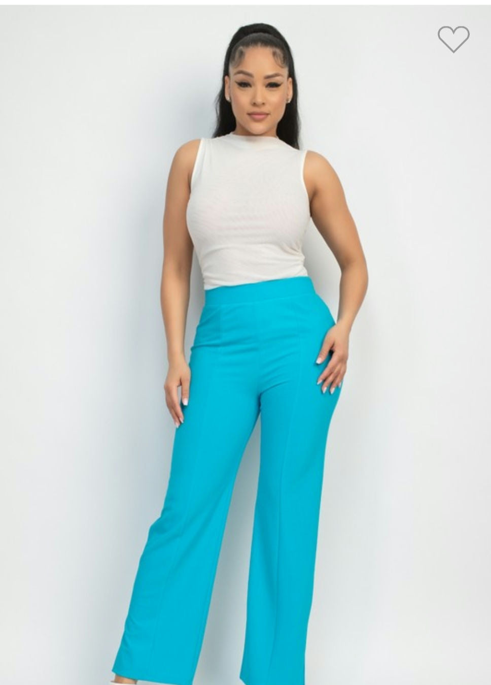 Wide led casual slit pants image 5