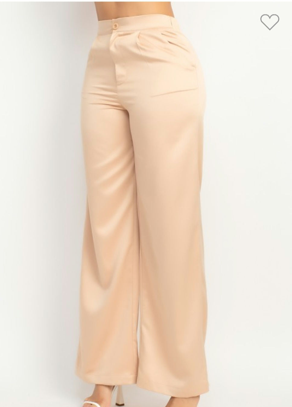 Satin High-rise wife leg pants  image 11
