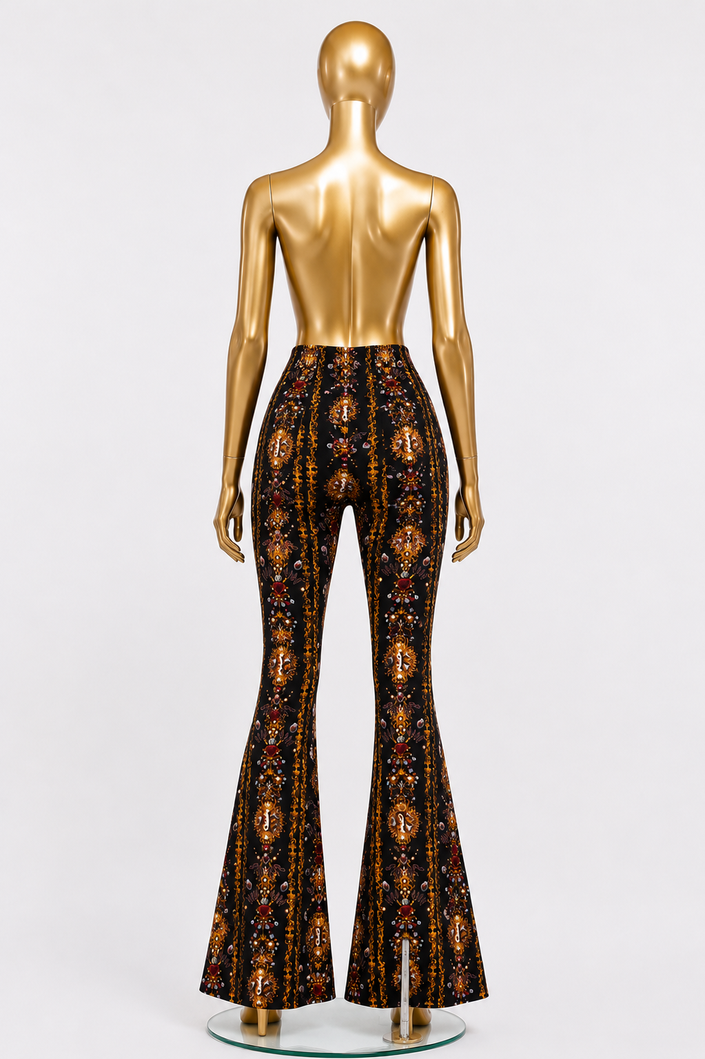 Boho bandana printed flared long pants