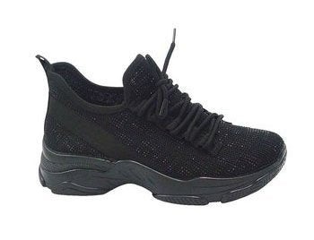 Women's solid color knitted sneakers
