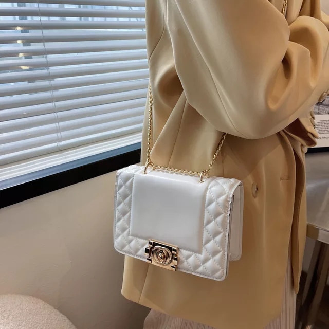 Solid handbag pouch shoulder purse