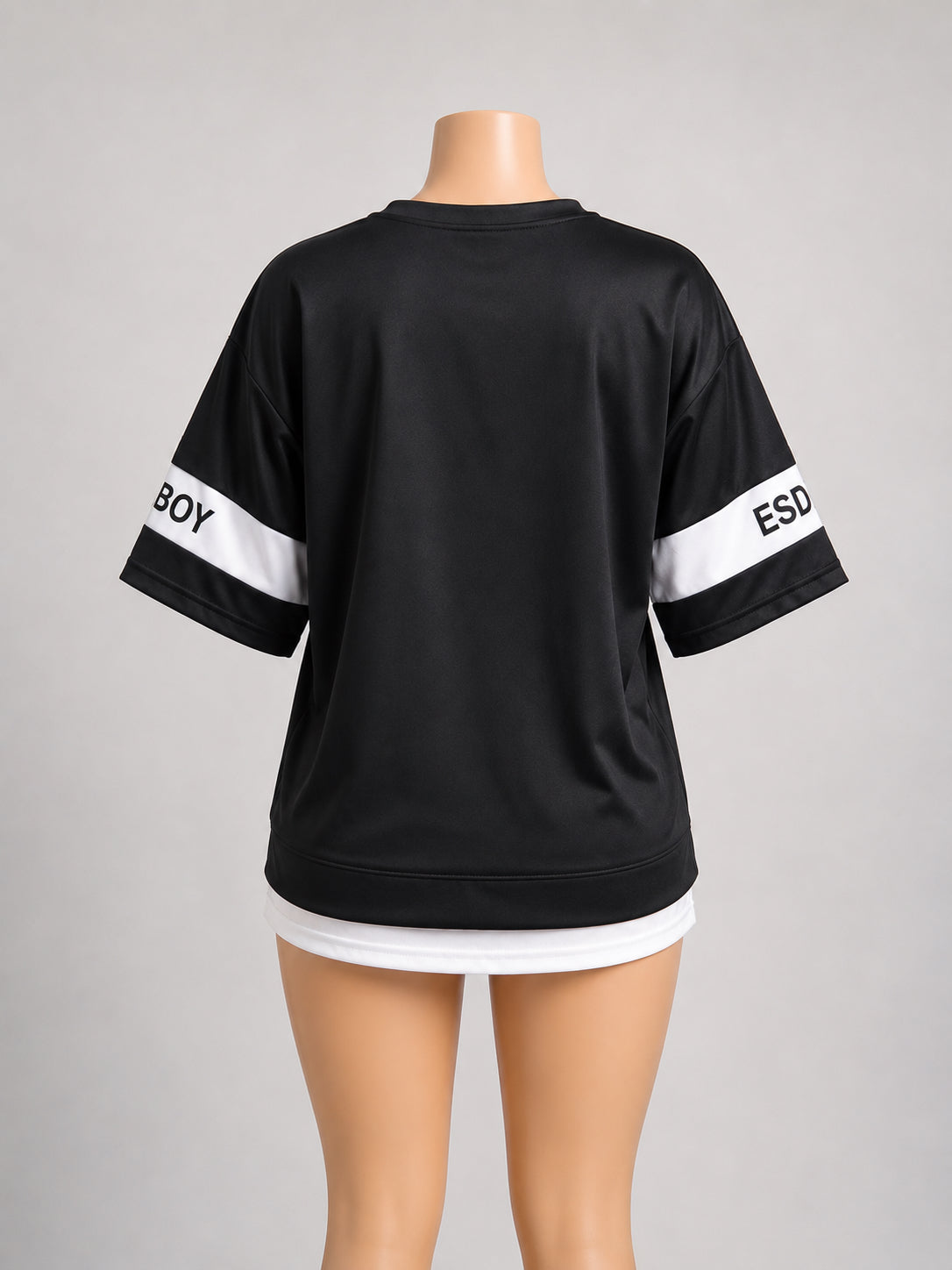 Women’s Black Oversized Graphic T-Shirt – Cute Bear Print Casual Short Sleeve To image 1