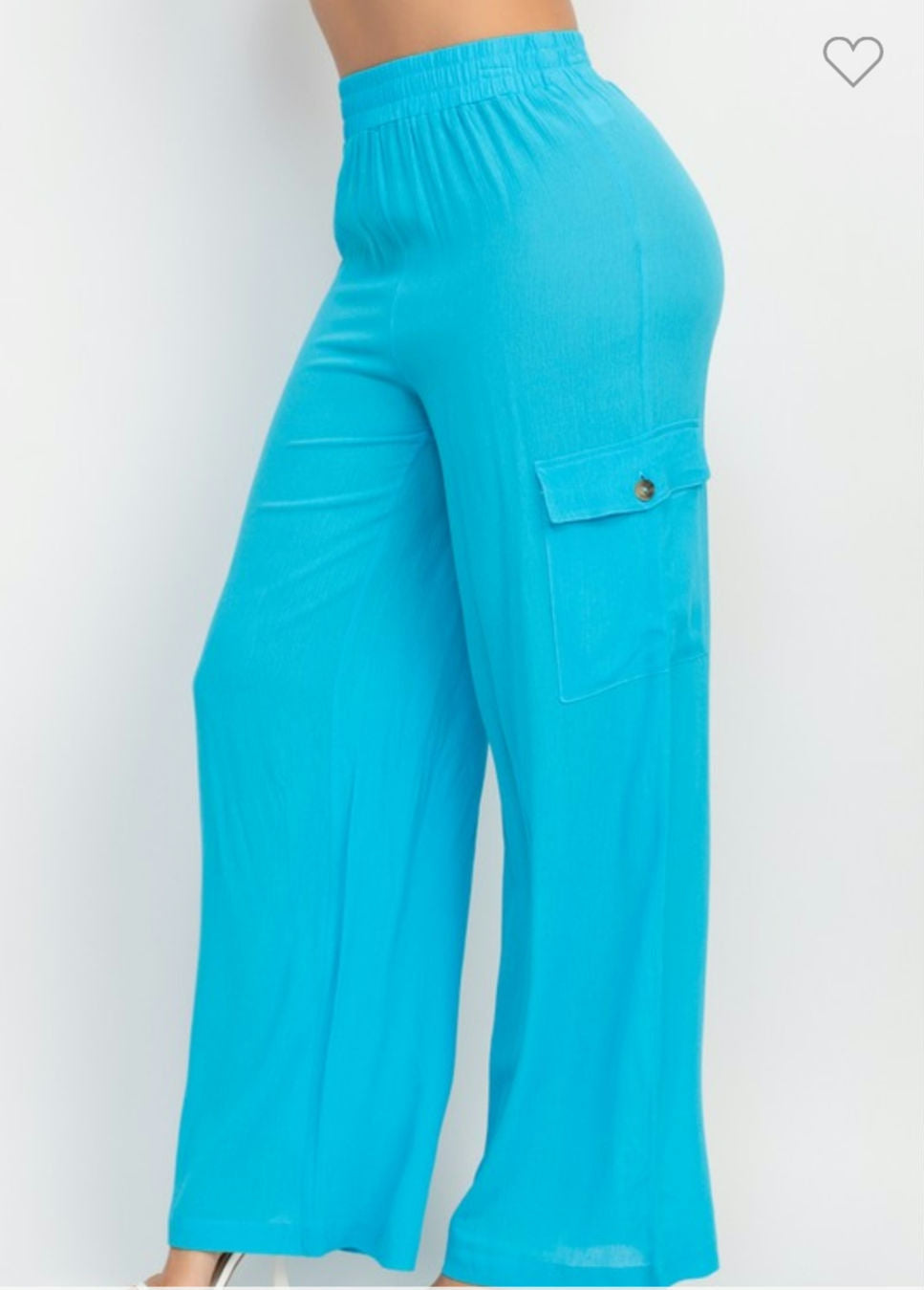 High-rise Elastic cargo pants  image 1