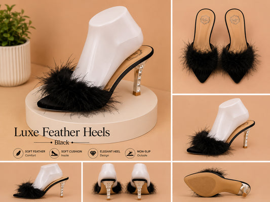 Blush Feather Heels image 0