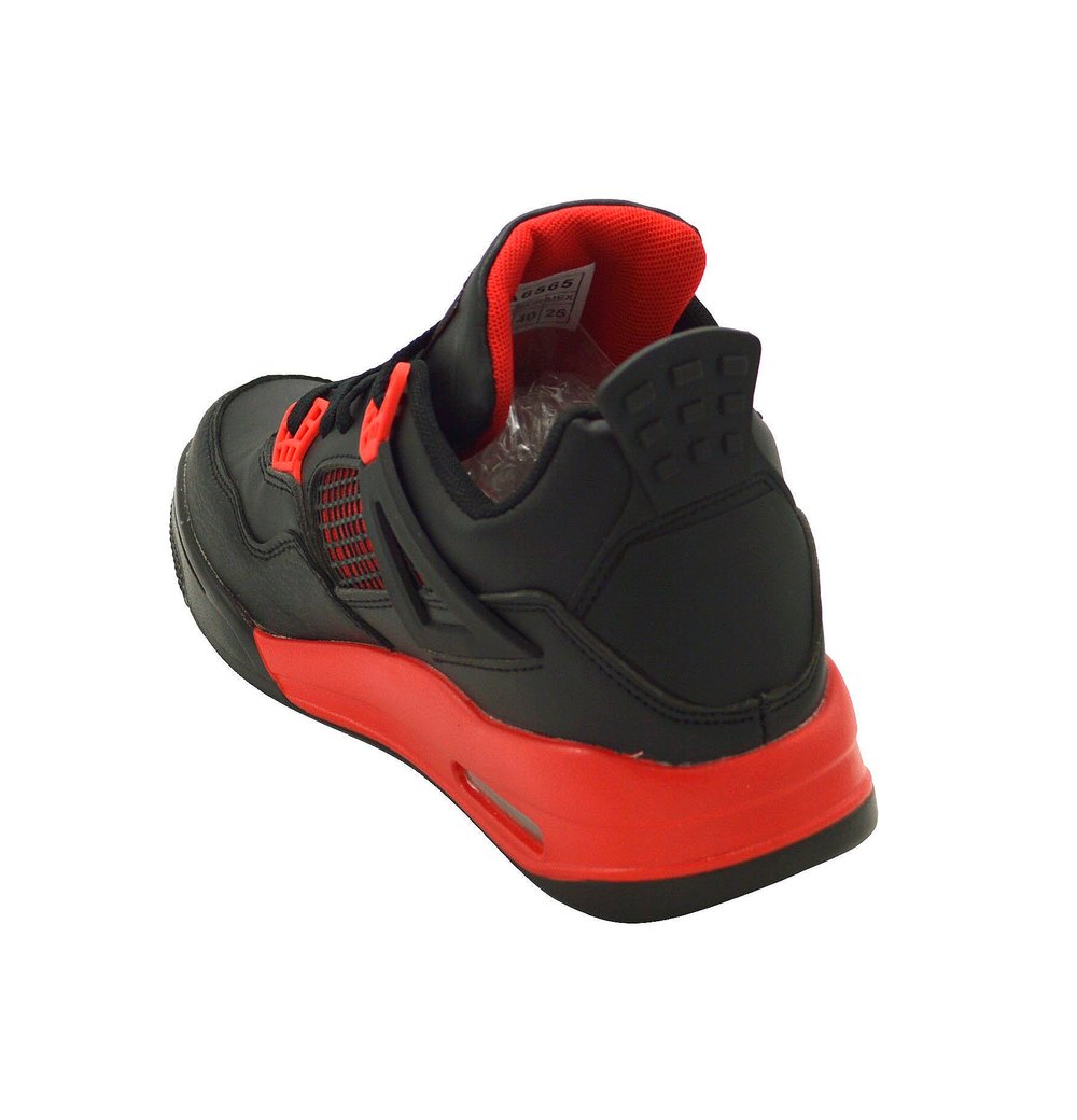 Black and red sneakers for men and women